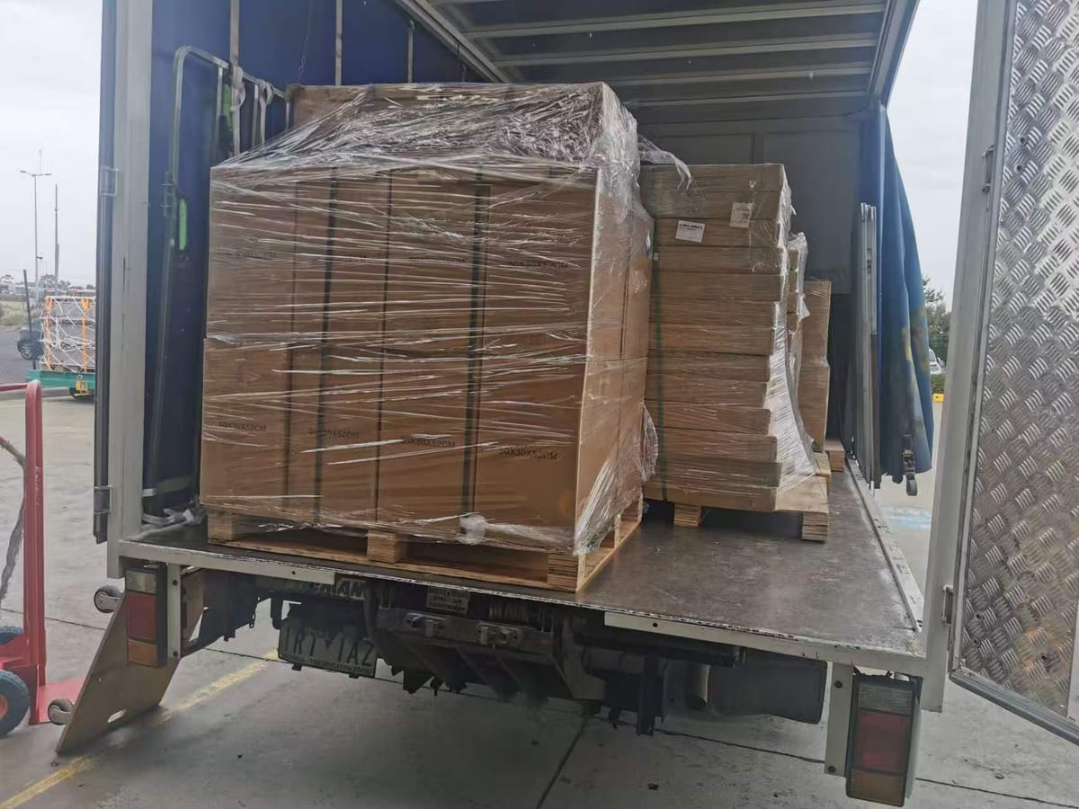 Electronics products prepared for international freight